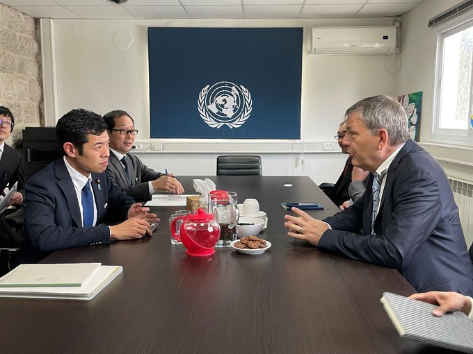 Japan's State Minister for Foreign Affairs discusses UNRWA funding suspension