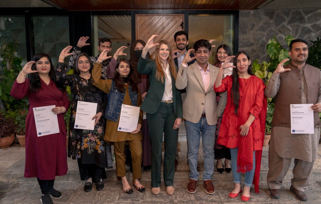 Jane Marriot received over 100 Chevening Scholars in Islamabad