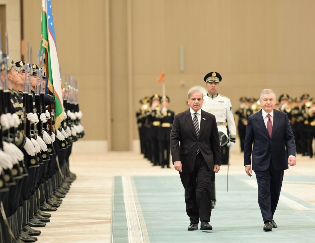 The Prime Minister Shehbaz Sharif was warmly welcomed in Tashkent on Wednesday, where he was awarded a guard of honor upon his arrival at the Congress Centre; the event set the stage for high-level discussions aimed at increasing trade, investment, regional connectivity, and security cooperation.