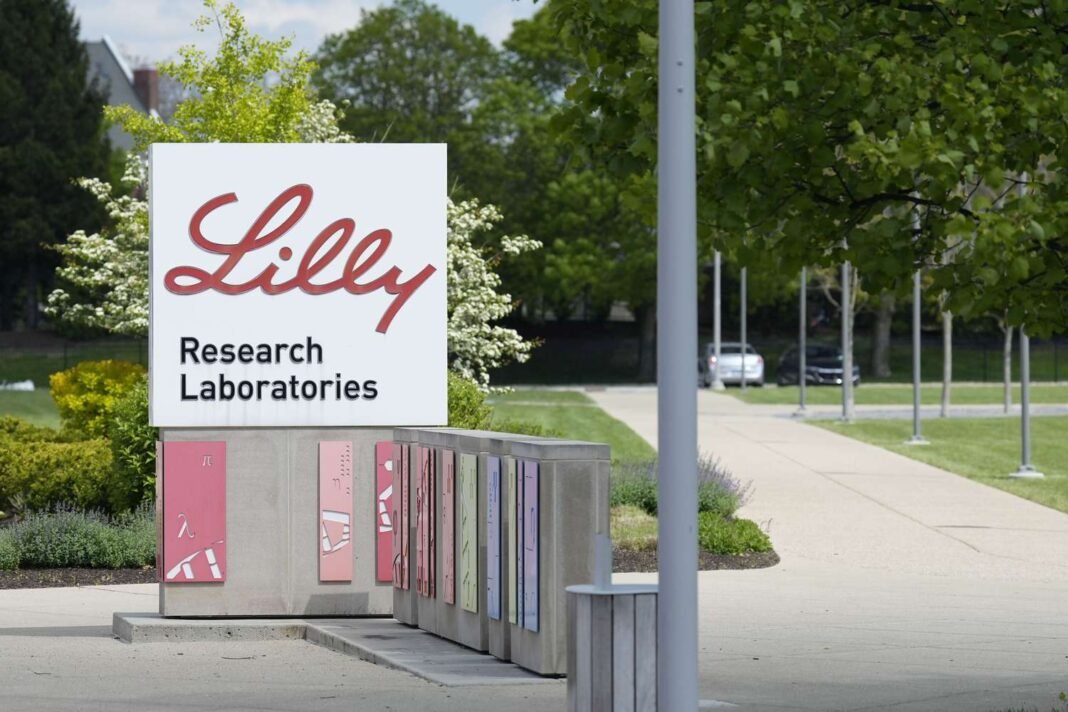 View of the buildings of the pharmaceutical company Eli Lilly in Bad Homburg