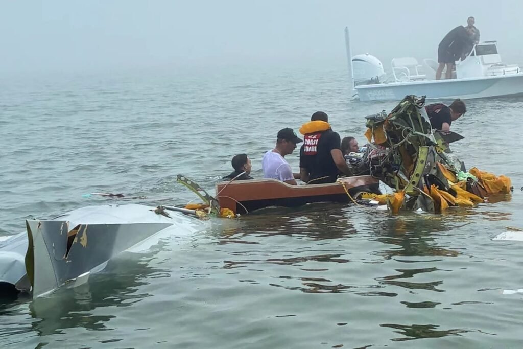 Authorities and Volunteers responding to Mexican Navy plane crash near Texas.