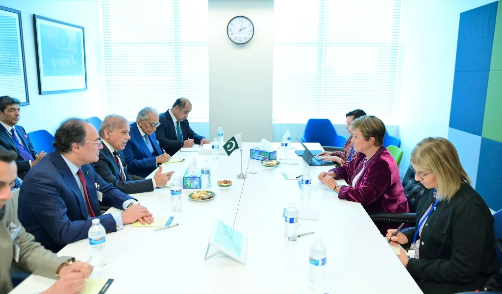 Shehbaz Meets IMF, World Bank Heads in New York
