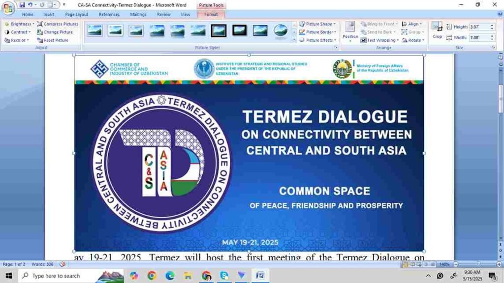 Termez to Host Inaugural “Termez Dialogue on Connectivity” Between Central and South Asia