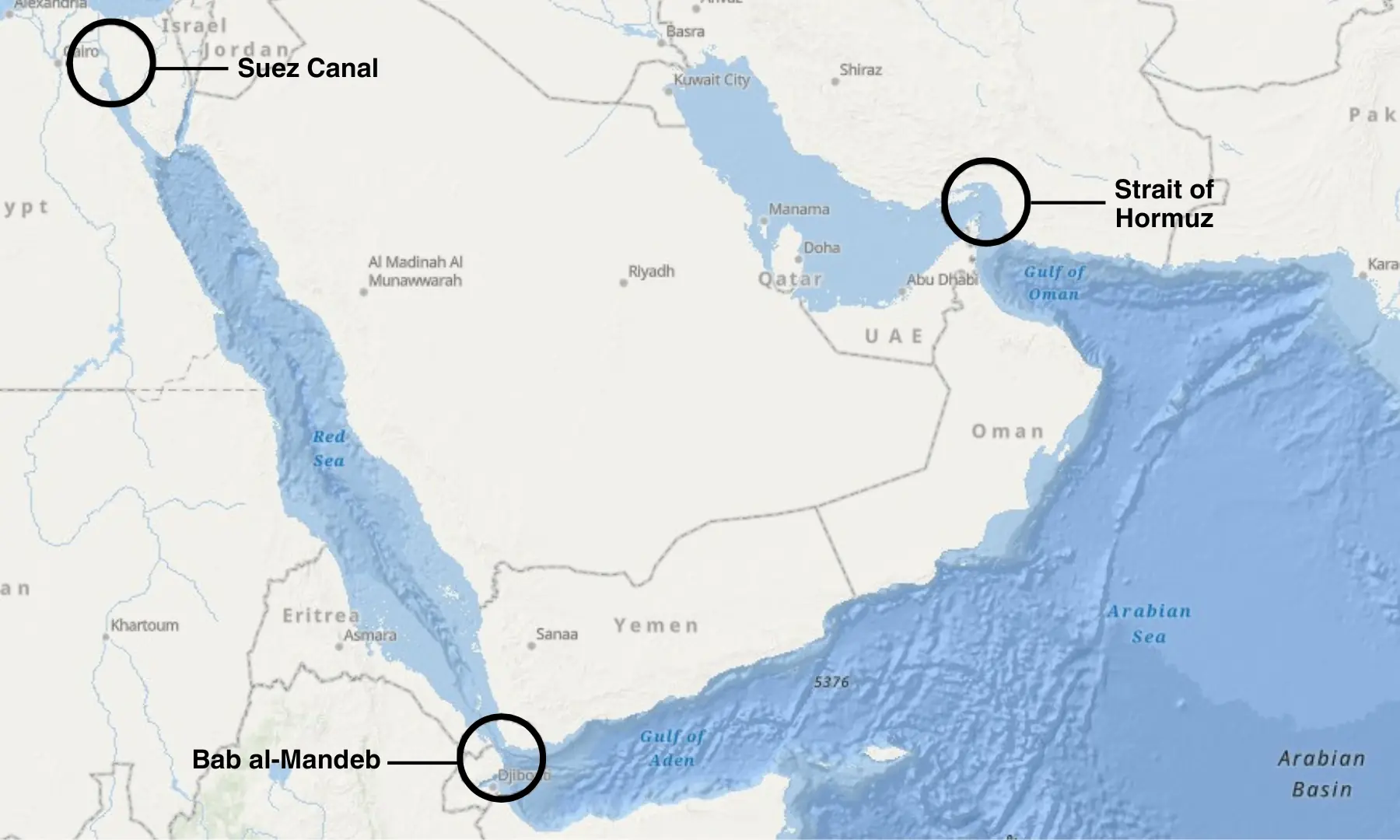 Saudi Arabia, US Coordinate on Yemen and Security of Hormuz, Bab al-Mandab