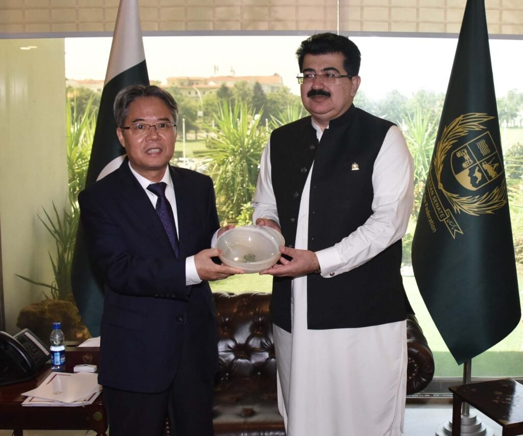 Pakistan Chairman Senate meets Chinese Ambassador for bilateral talks