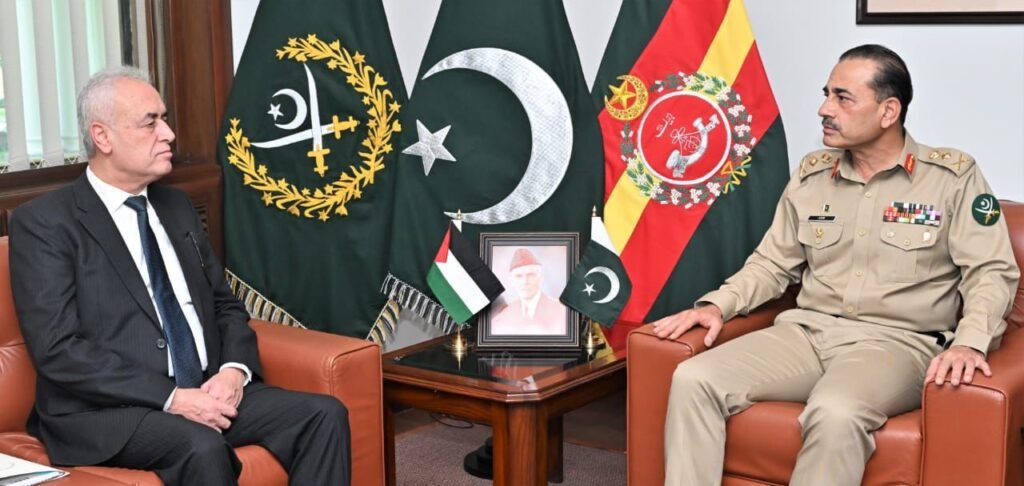 COAS Asim meets Palestinian Ambassador amidst Gaza crisis