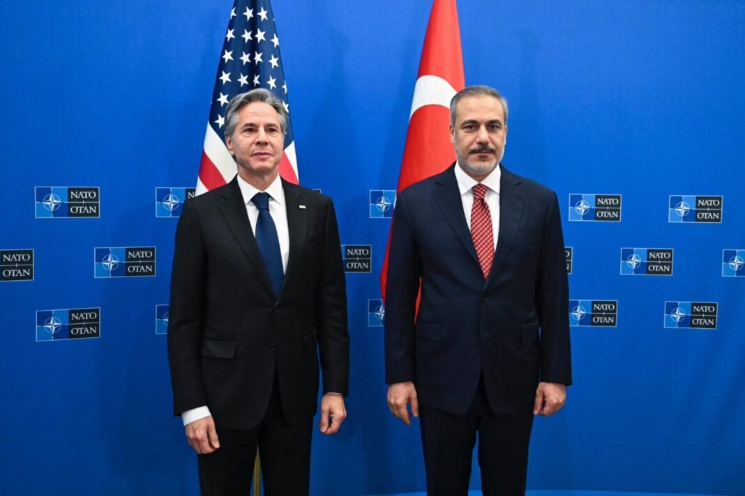 Turkyie Foreign Minister meets Secretary Blinken in Brussels