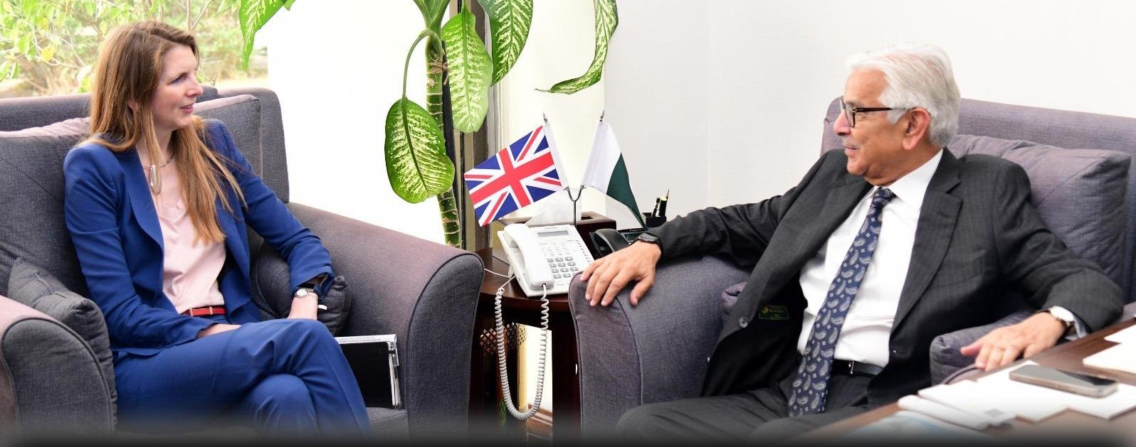 Pakistan's Minister for Defence, Khawaja Muhammad Asif, aiming to expand defence and security cooperation between the two countries.