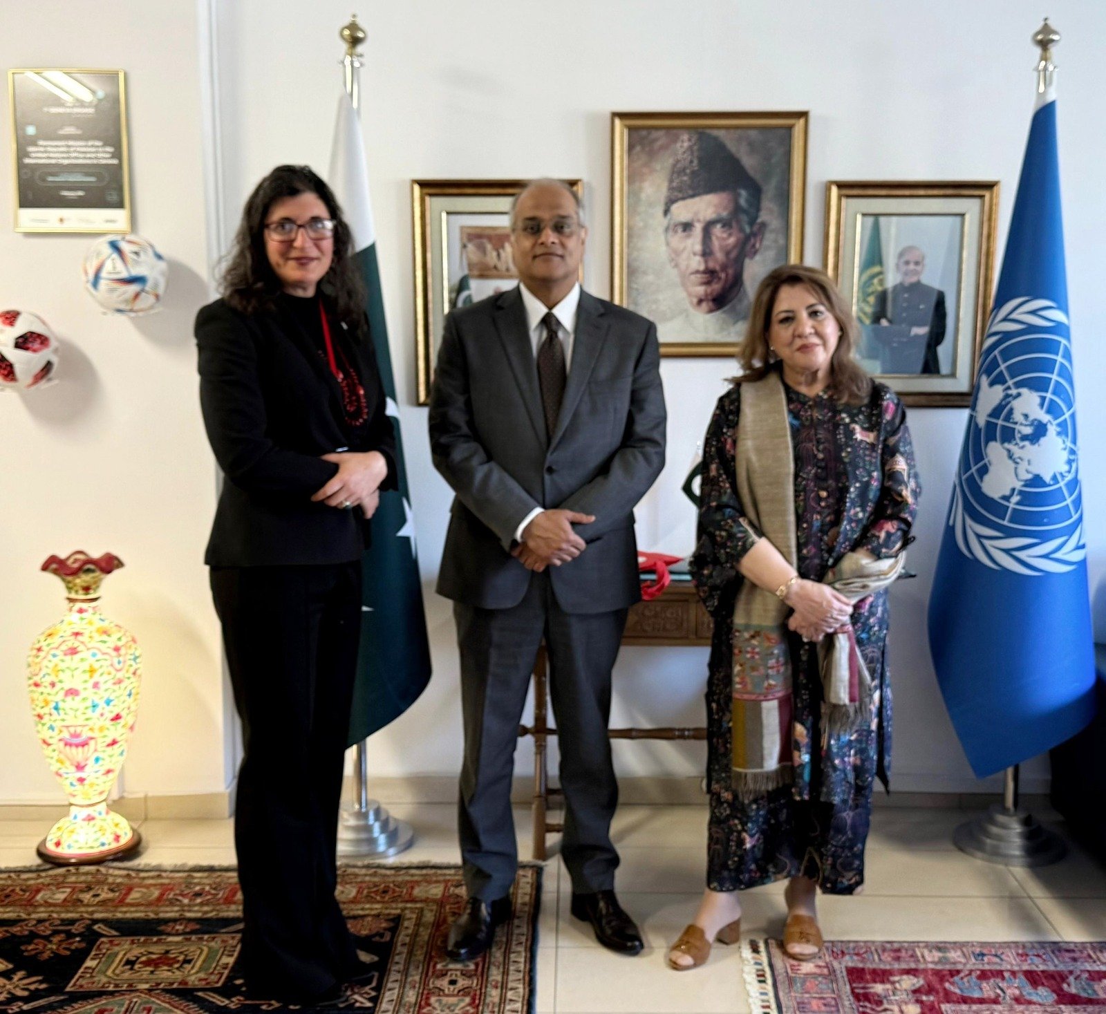PRCS Head Discusses Humanitarian Challenges with Pakistan's UN Representative