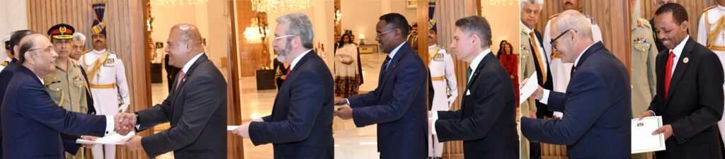 Envoys of Six Countries Present Credentials to President Zardari