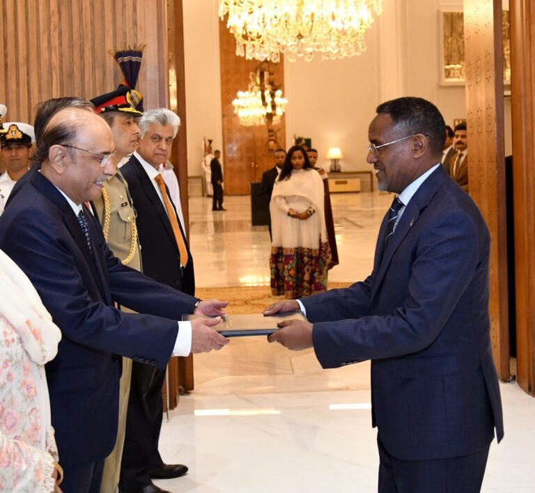 Ambassador-designate of Ethiopia Presents Credentials to President Zardari