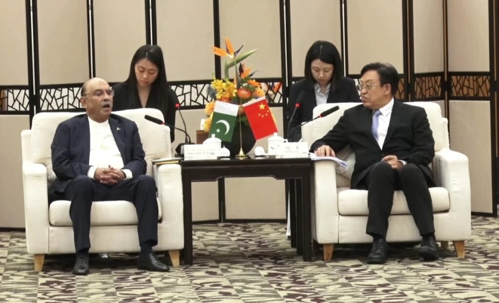 Asif Ali Zardari, ties, Hainan, China, Pakistan