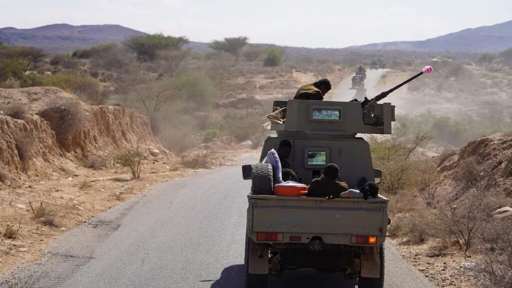 Forces of Yemen's main separatist group, the Southern Transitional Council, arrive in a mountainous area where they are launching a military operation in the southern province of Abyan, Yemen, December 15, 2025.