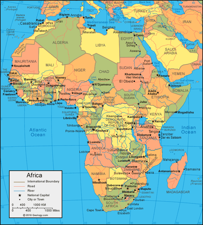 Africa is the world's second-largest and second-most populous continent, following Asia in both land mass and population. At about 30.3 million km2 (11.7 million square miles) including adjacent islands, the continent covers 20% of Earth's land area and 6% of its total surface area. (Source: https://en.m.wikipedia.org/wiki/Africa). And it consists of 54 countries with 1.4 billion people. The continent is subgrouped into five regions: North Africa, Central Africa, West Africa, East Africa, and Southern Africa.