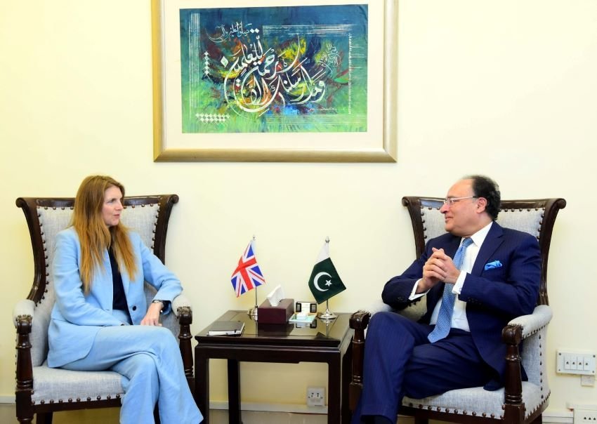 Muhammad Aurangzeb, Jane Marriott, Pakistan, United Kingdom, economic