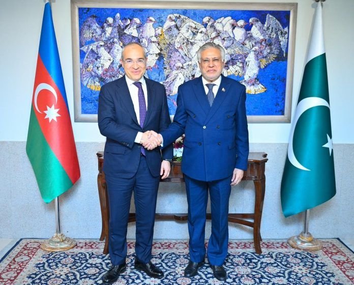 dar Ishaq Dar, business, economic, ties, Azerbaijan, Pakistan