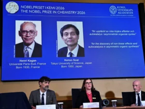 Kagan, Soai Win 2026 Nobel Chemistry Prize for Creating Single Molecular Mirror Images