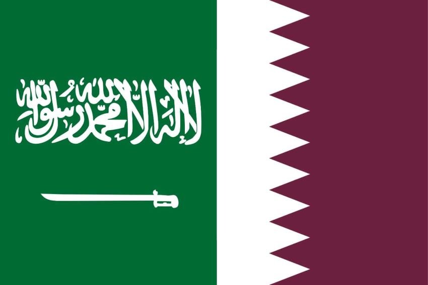 qatar saudi flags