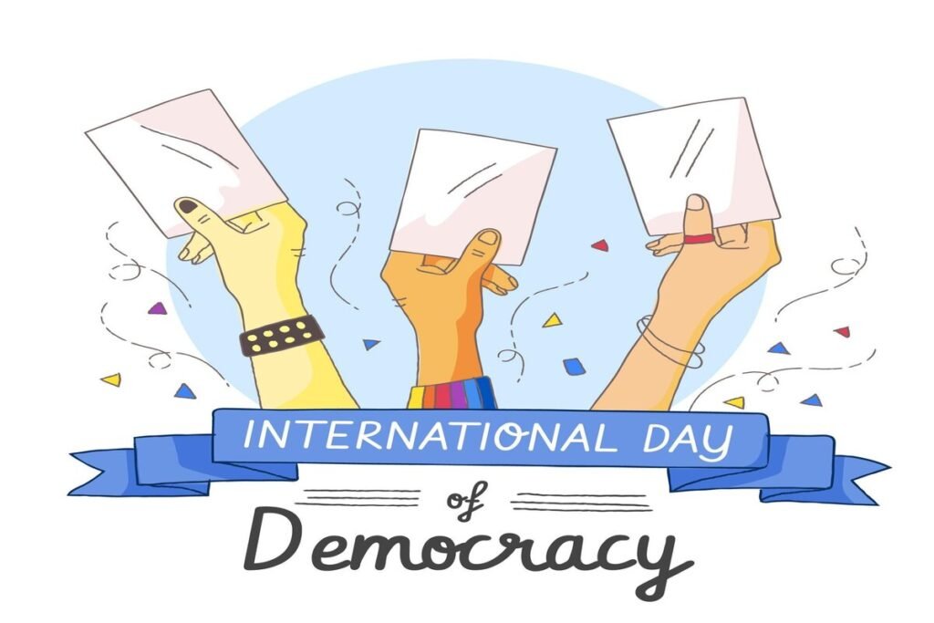 Image depicting a promotional banner for International Day of Democracy.