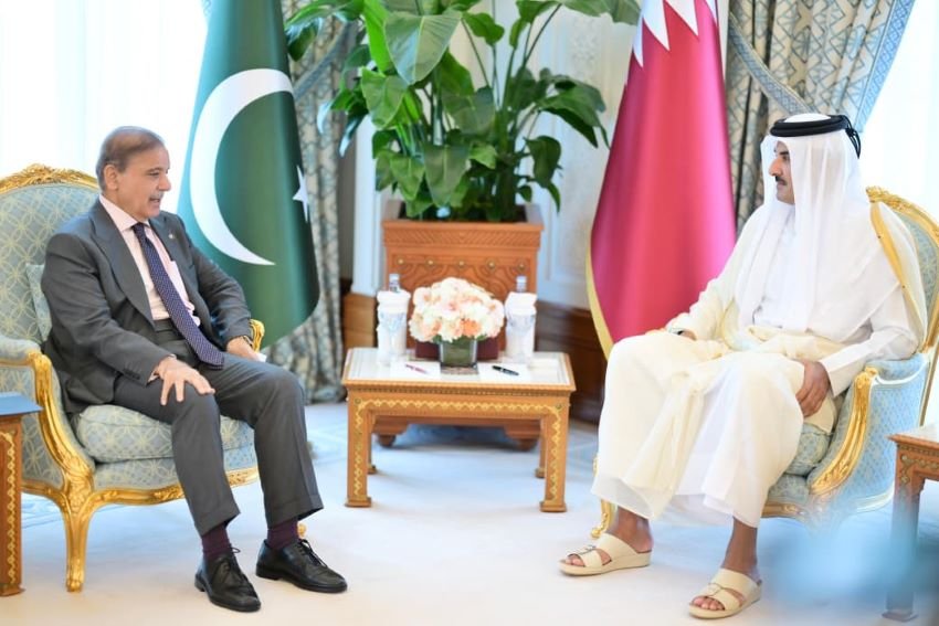 shehbaz emir of qatar Emergency Arab-Islamic Summit, Shehbaz Sharif, Emir of Qatar, Middle East, Israel