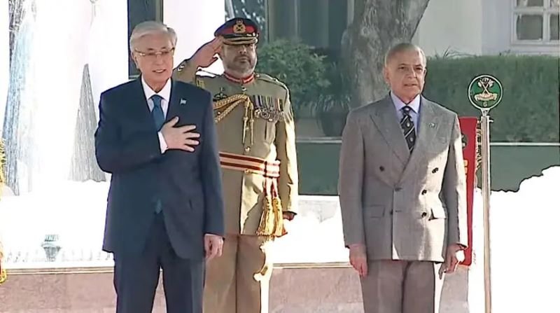 Shehbaz Sharif, Kassym-Jomart Tokayev, Kazakhstan, Asif Ali Zardari, guard of honour