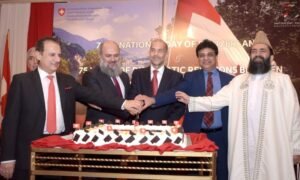 Swiss community felt the taste of home at an event organized by their embassy here on Thursday, and pledged to work for upholding the ideals of democracy, federalism, and pluralistic culture.