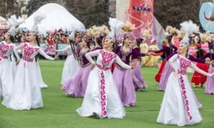 Nowruz cultural dance in kazakhstan
