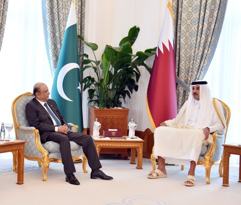 Asif Ali Zardari, Sheikh Tamim bin Hamad Al Thani, Qatar, ties, Pakistan